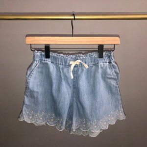 Girls Soft Denim Short with Detail